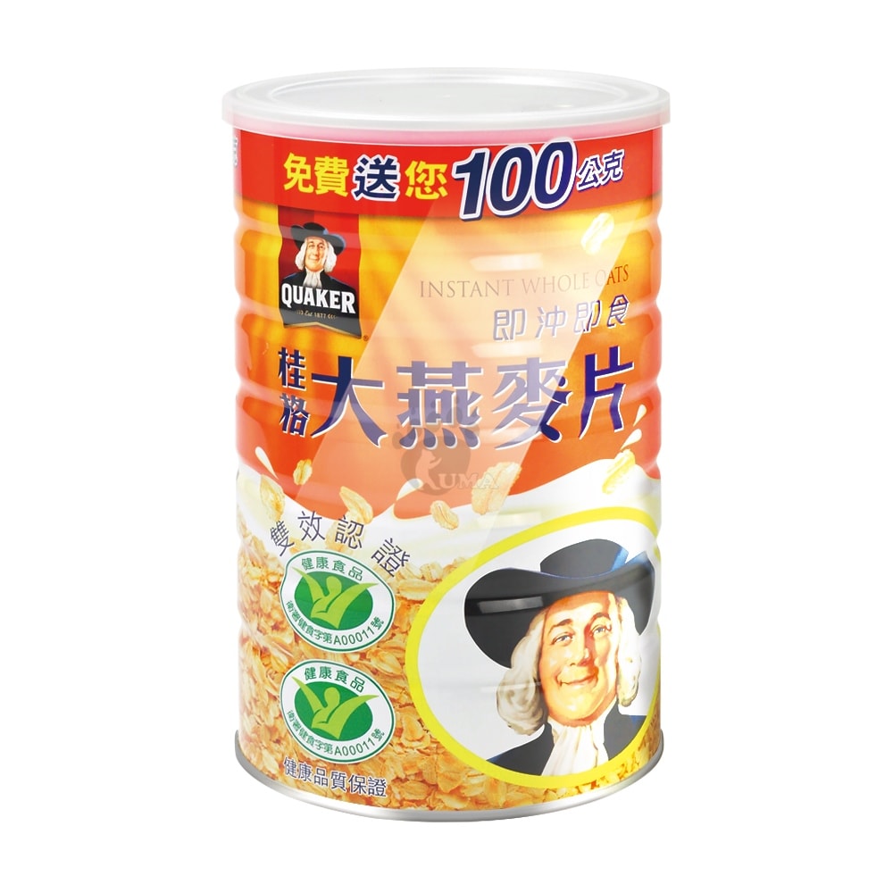 【QUAKER 桂格】即沖即食大燕麥片 700g+100g/6瓶 (箱購)
