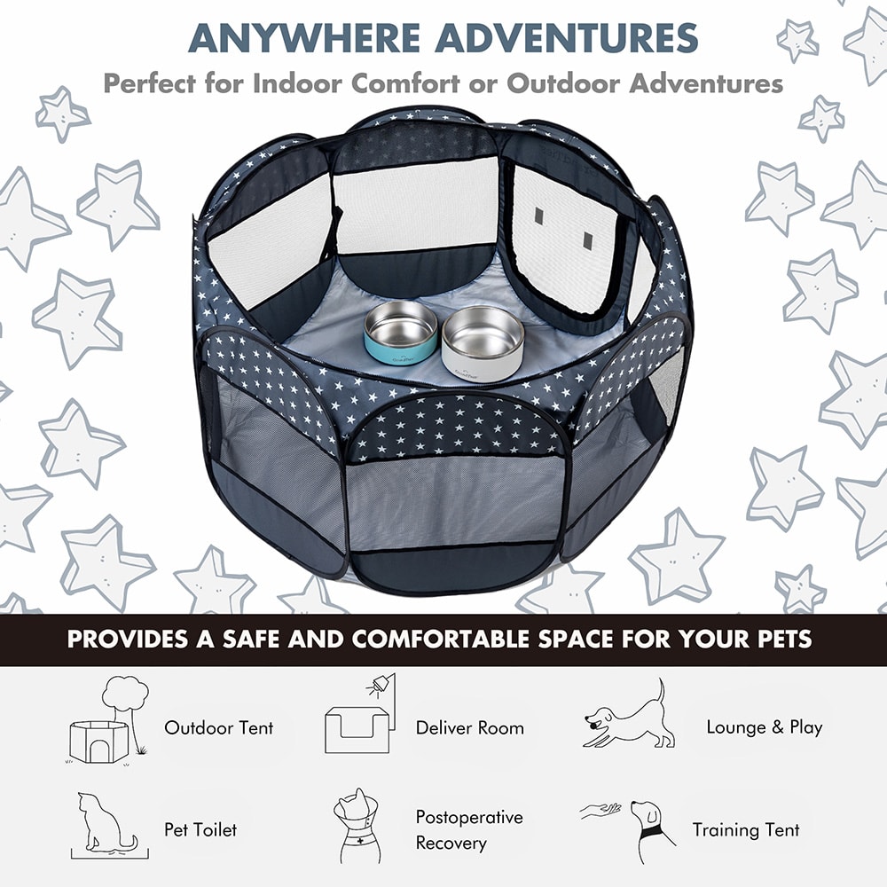 【GrandTies】折疊式速開寵物圍欄(GT602030406-407)戶外/家用/防潑水