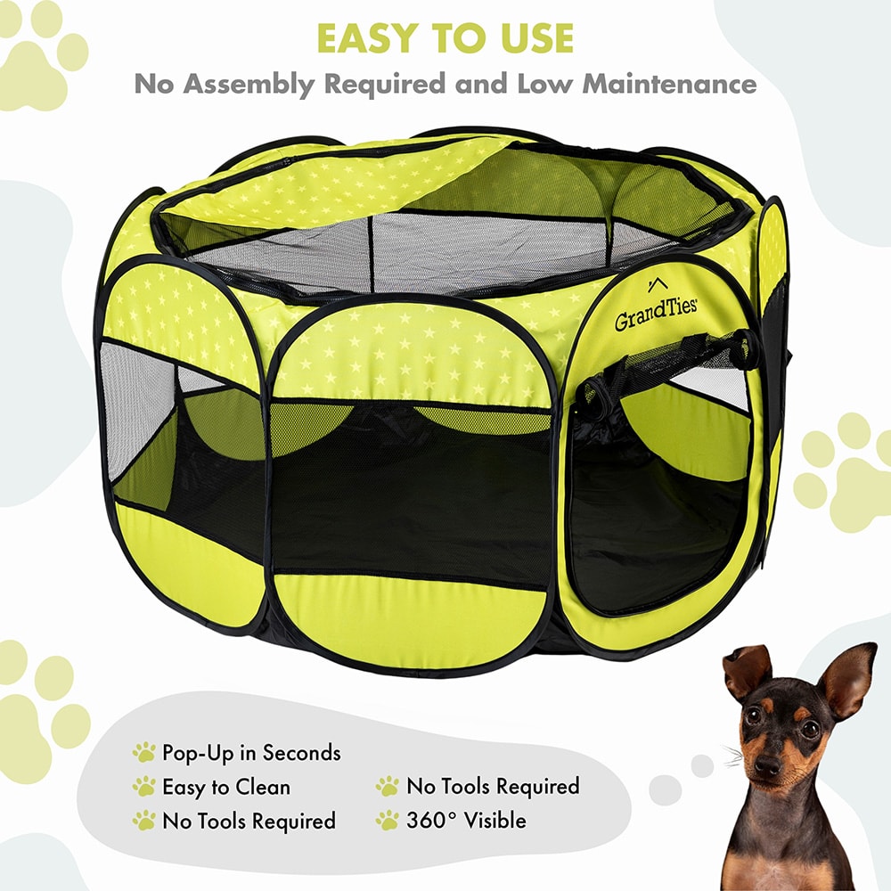【GrandTies】折疊式速開寵物圍欄(GT602030406-407)戶外/家用/防潑水