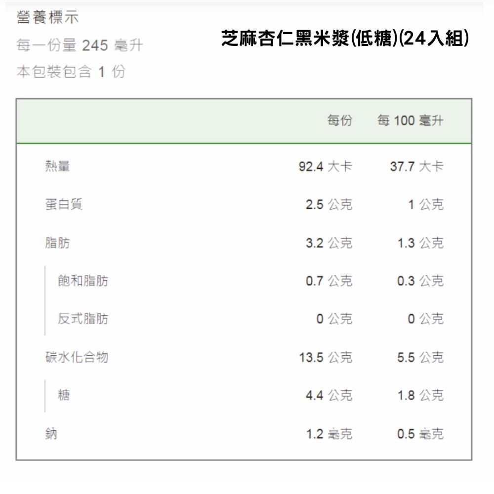 【永豐餘生技】低糖米漿 口味任選 245ml*24入 (大薏仁核桃糙米漿/芝麻杏仁黑米漿)