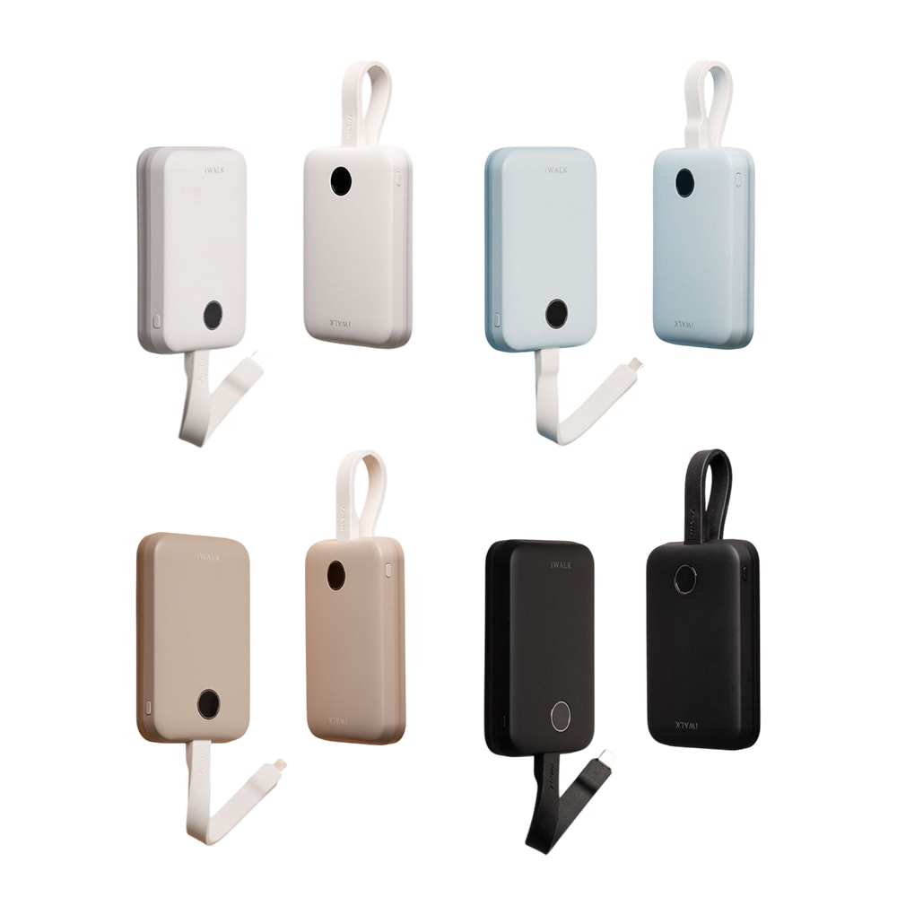 【iWALK】MAGO 10000mAh磁吸帶線行動電源(MXB010)有標Wh/Qi2認證/快充30W