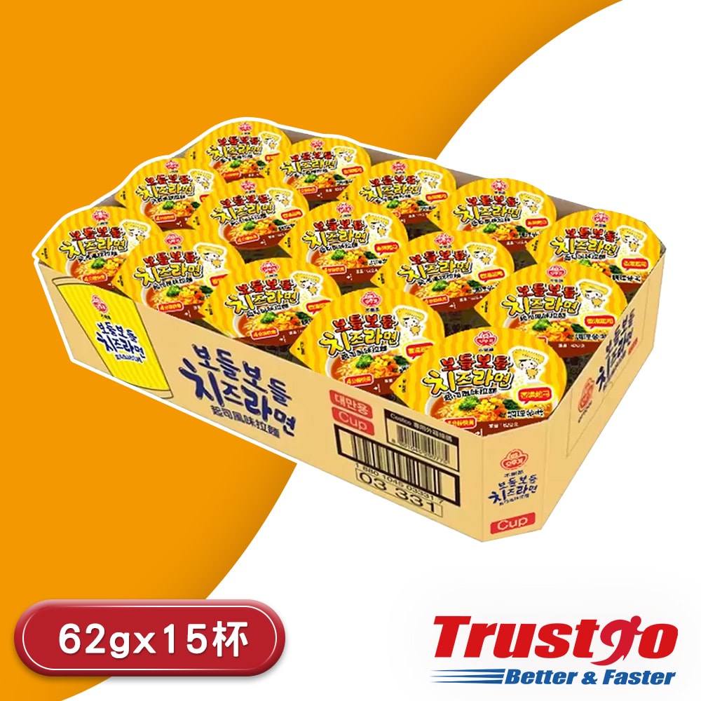 【Ottogi 不倒翁】起司風味湯杯麵 62公克 X 15入