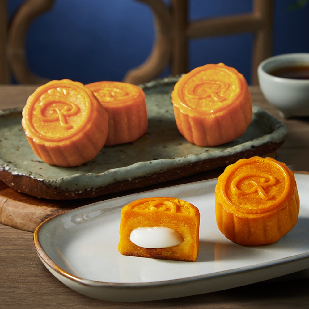 【晶華酒店】奶黃麻糬月餅禮盒(6入/盒)(中秋/月餅/熱銷)