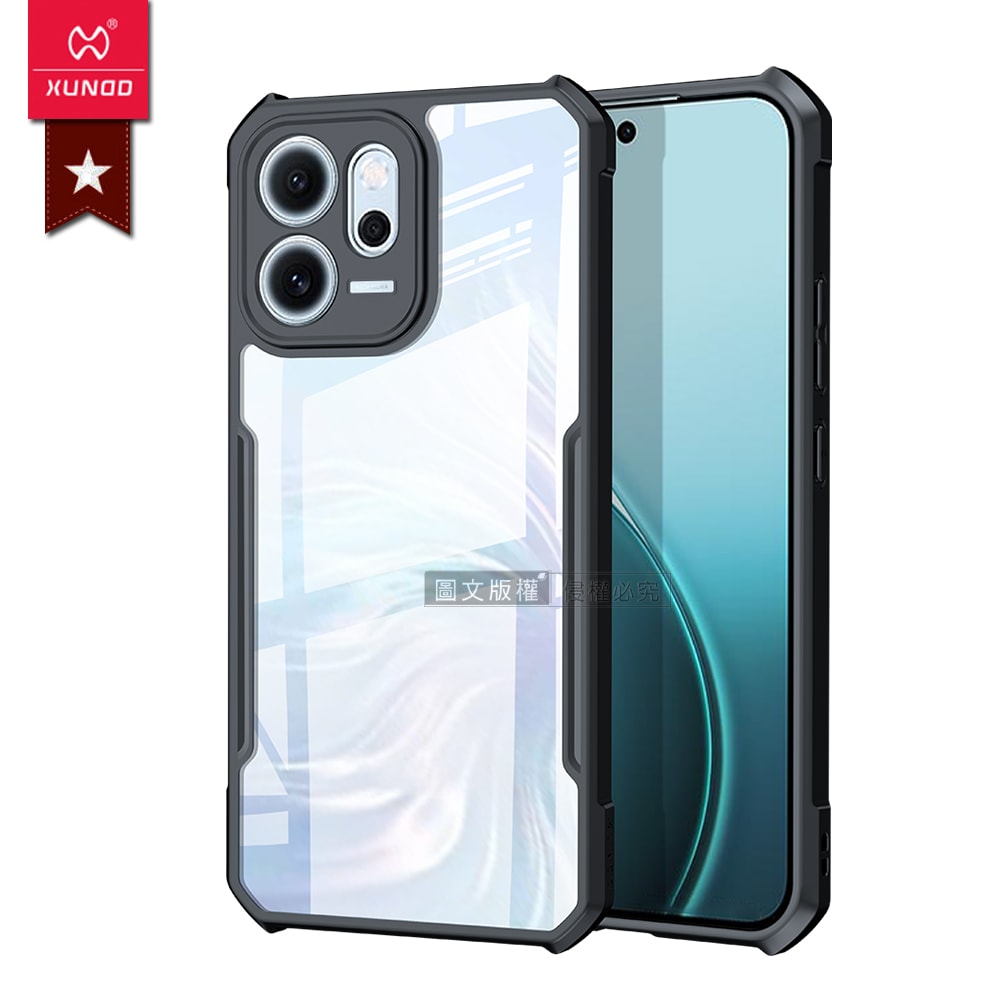 【XUNDD 訊迪】軍事防摔 OPPO Reno14 F 鏡頭全包覆 清透保護殼 手機殼(夜幕黑)