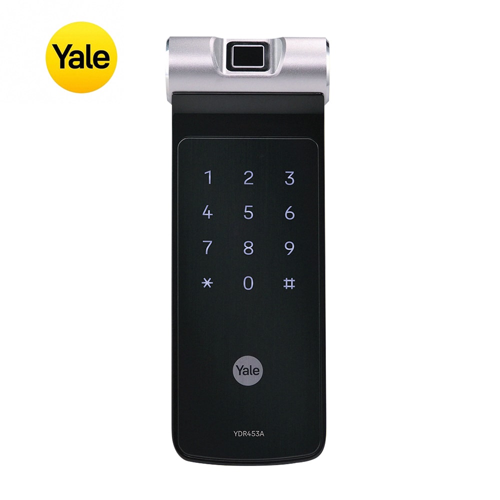 【Yale 耶魯】YDR453A指紋密碼電子輔助鎖-黑色(含基本安裝)