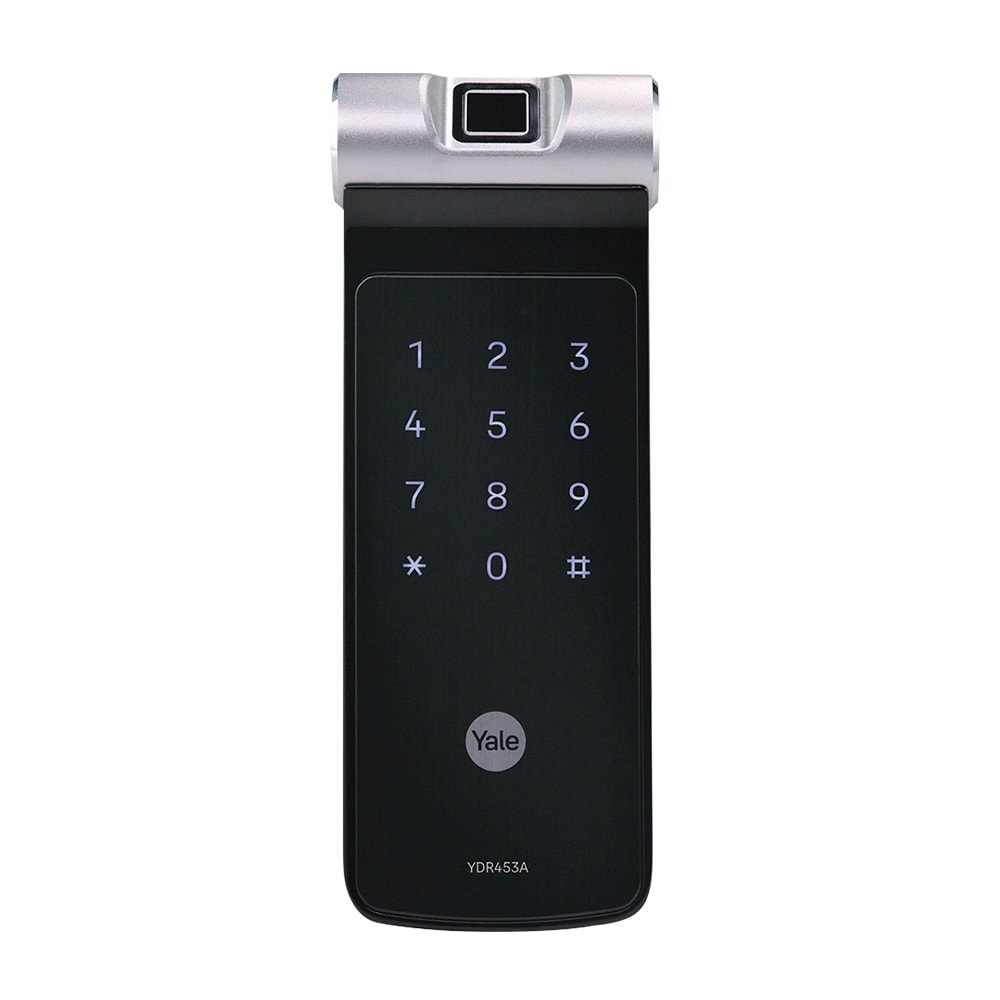 【Yale 耶魯】YDR453A指紋密碼電子輔助鎖-黑色(含基本安裝)