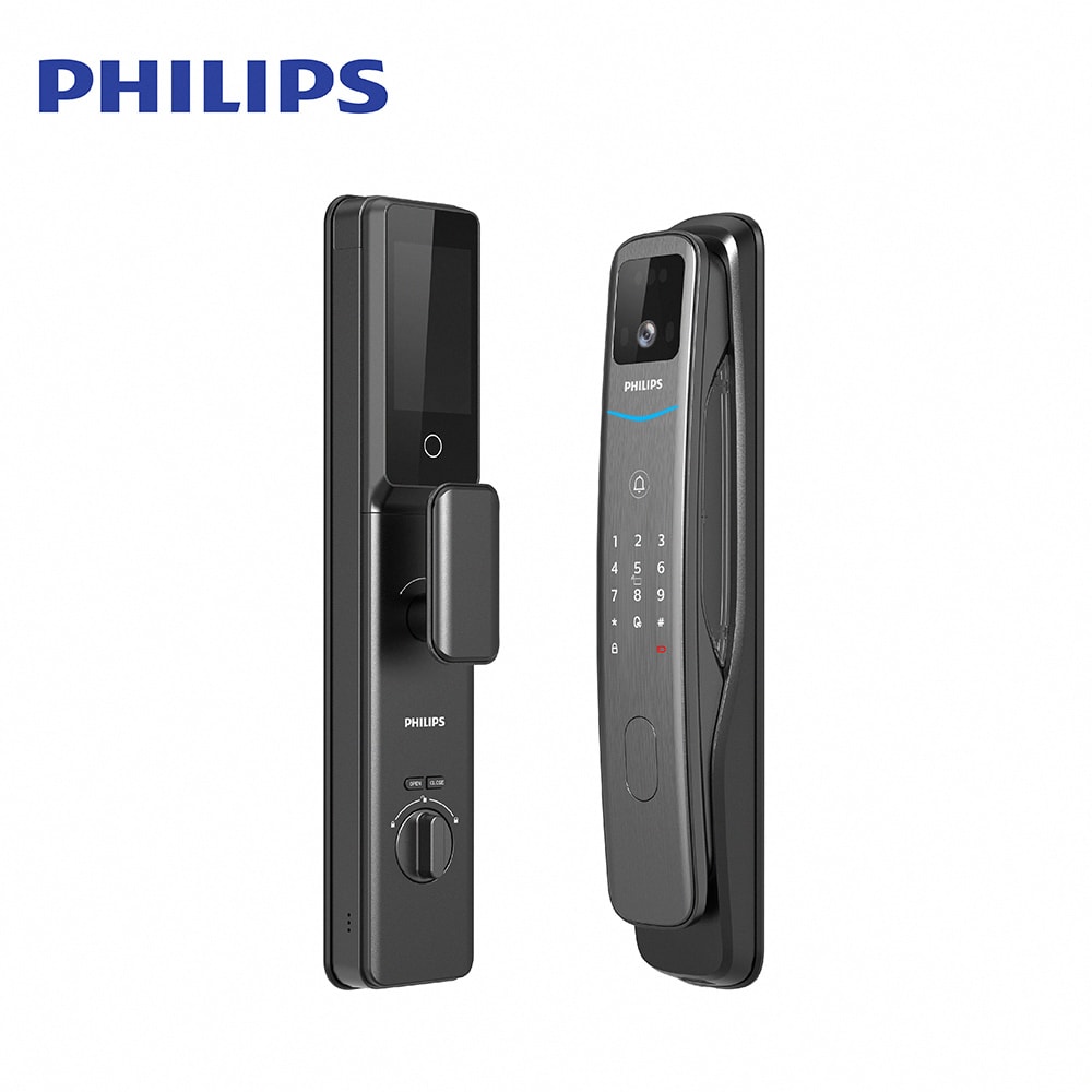 【Philips 飛利浦】EasyKey702-FVP 人臉可視智能門鎖-曜石黑(含基本安裝)