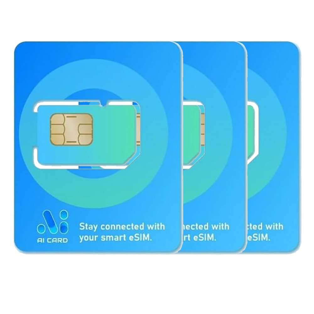 【AIC 艾卡科技】(3入) AIC eSIM卡 安卓手機也能擁有eSIM功能！ (網卡 上網 網路 eSIM 全球網路方案無限制)
