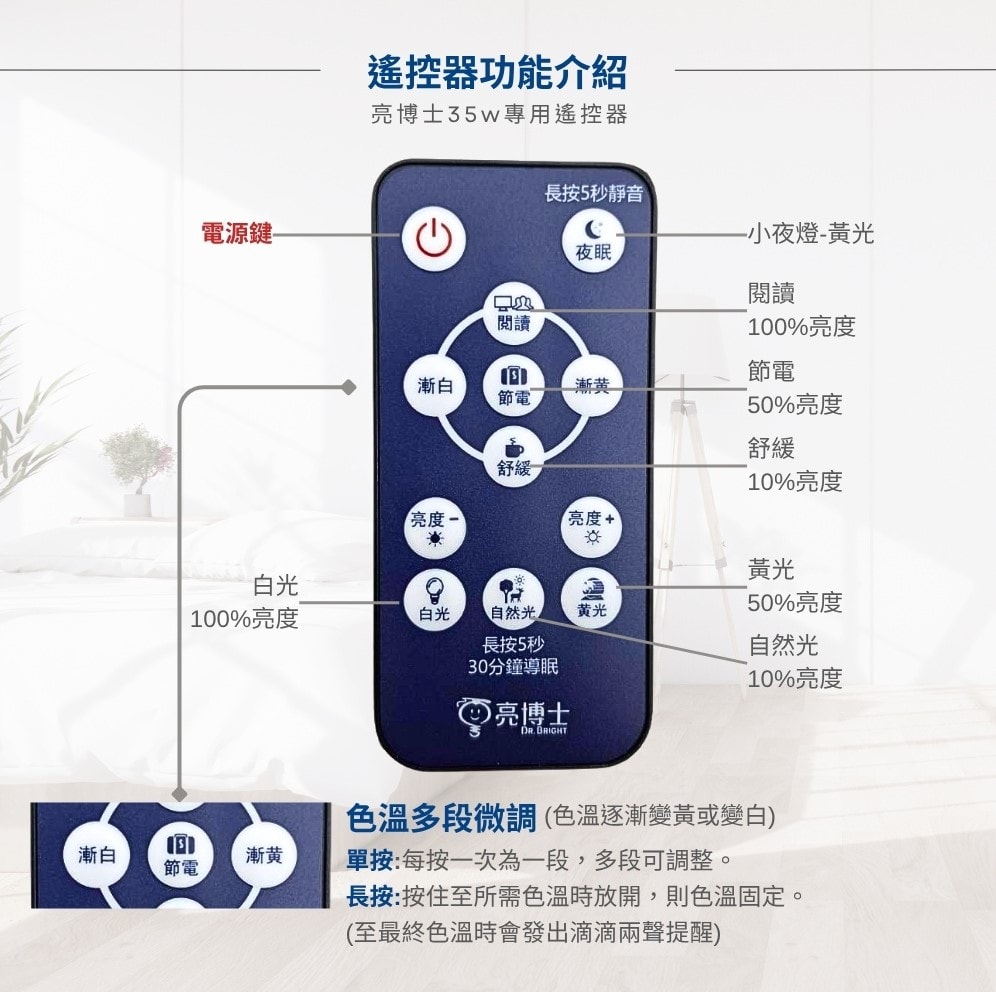 【Dr.Bright 亮博士】LED 35W 遙控 吸頂燈  調光調色 壁切三段 快速安裝 星空 星鑽 滿月