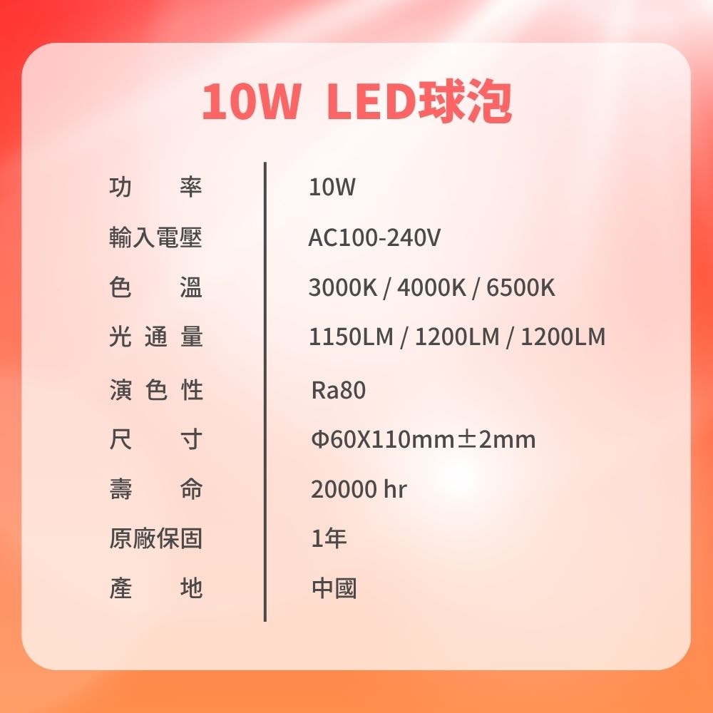 【東亞照明】東亞 LED 10W 節能 省電 LED 燈泡 三種色溫 12入組
