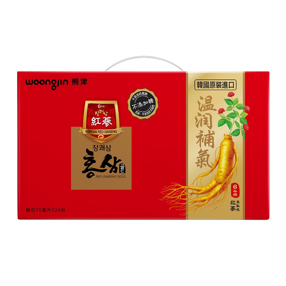 【韓國熊津】不添加糖紅蔘飲禮盒(24入/組)