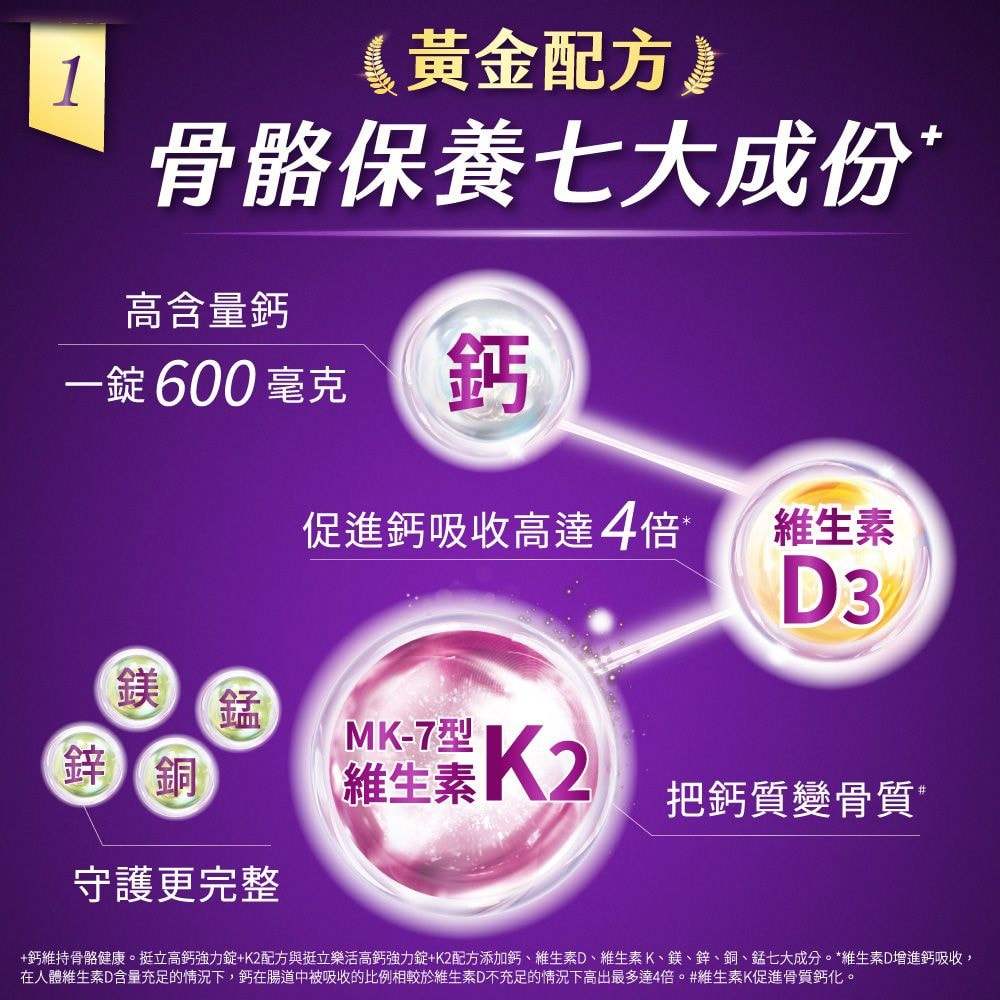 【Caltrata 挺立】高鈣強力錠+K2配方 135粒/瓶