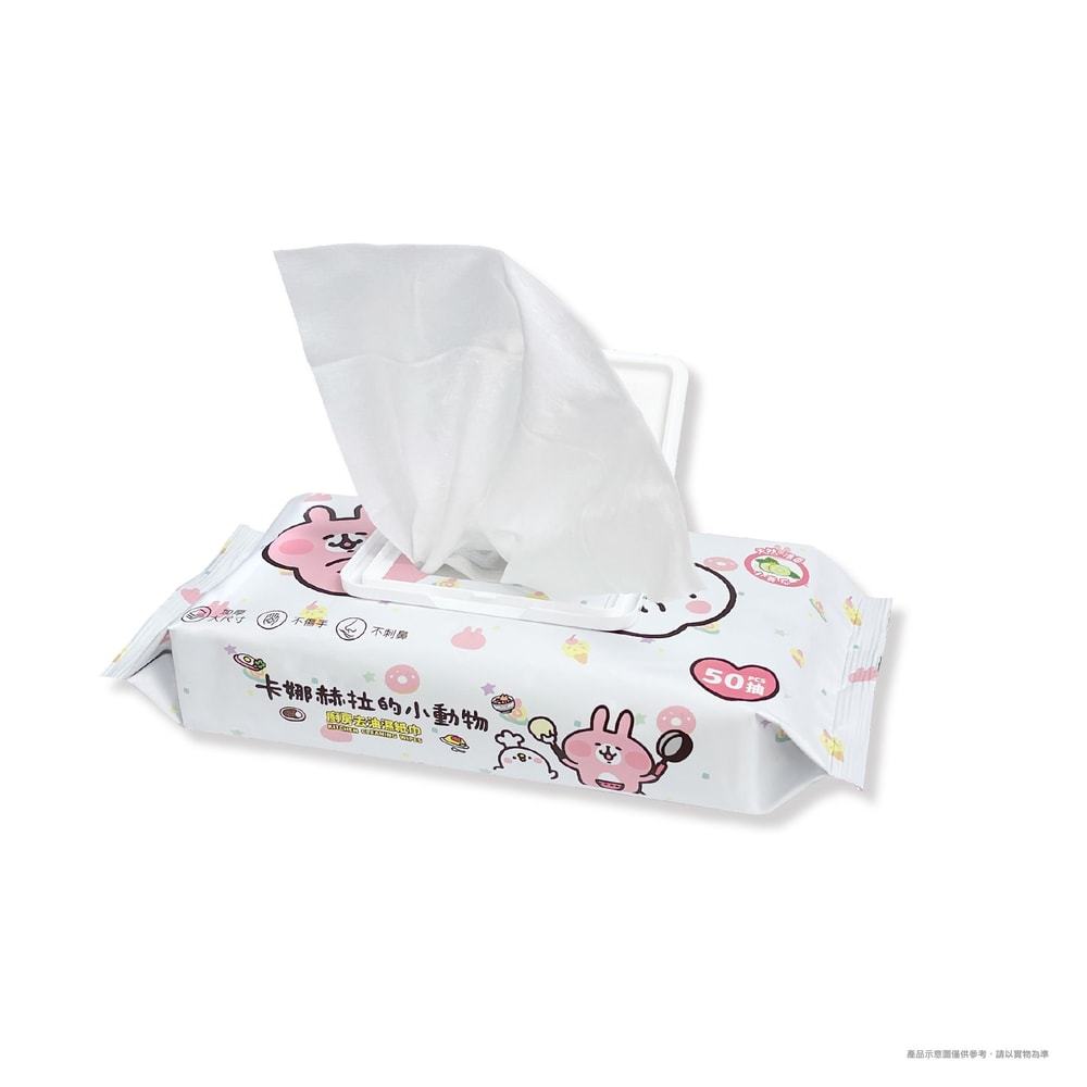 【卡娜赫拉】【台歐】卡娜赫拉的小動物 廚房去油濕紙巾 加大加厚 50抽(6件組)