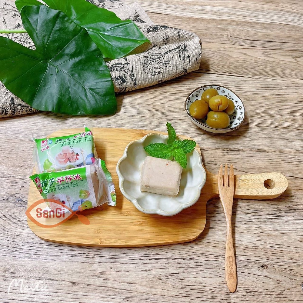 【賣魚的家】古早味一口芋仔冰磚 （45g/顆/10顆/包)-共8包組