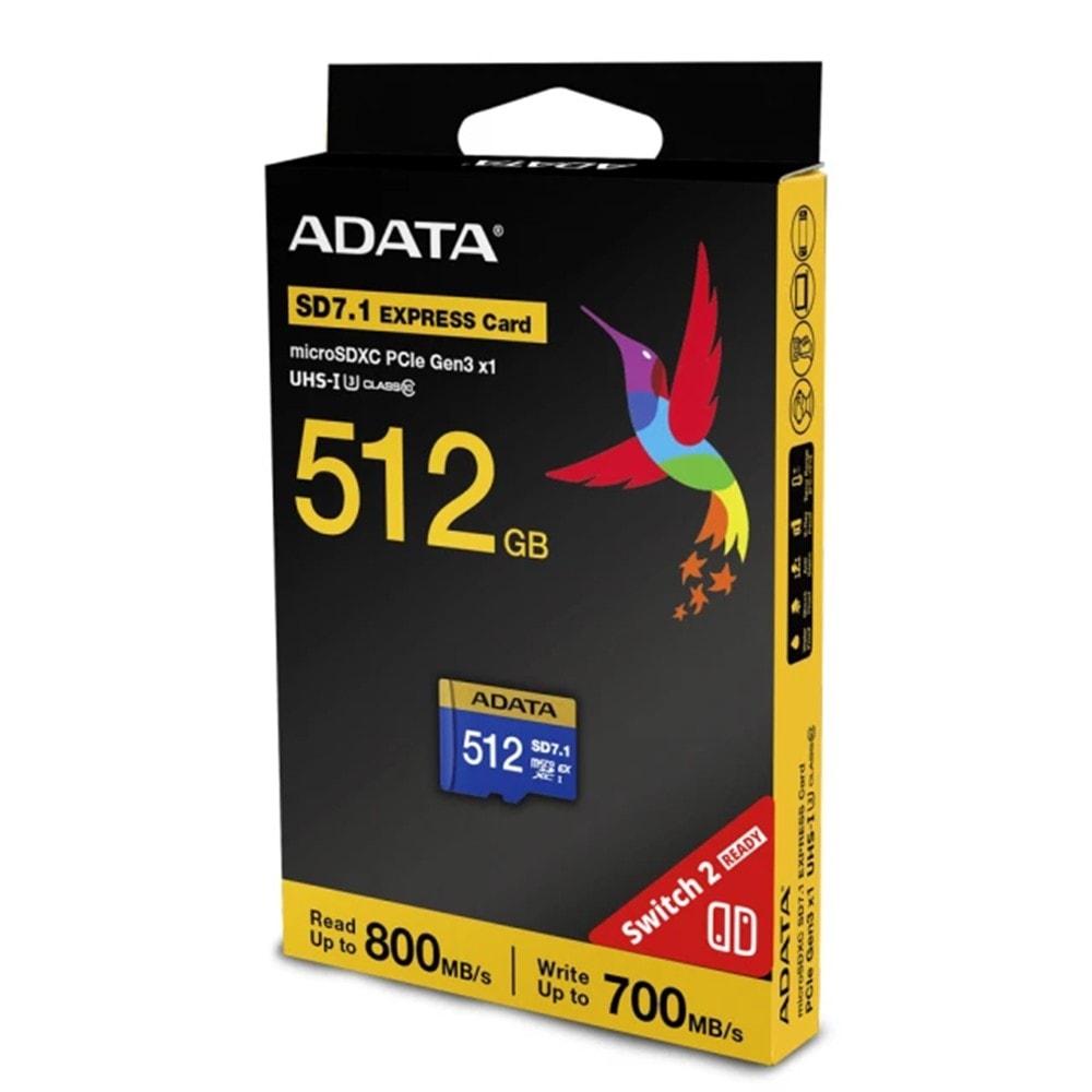 【ADATA 威剛】ADATA 威剛 NS2 Switch 2 主機專用 microSDXC Express 512G 記憶卡