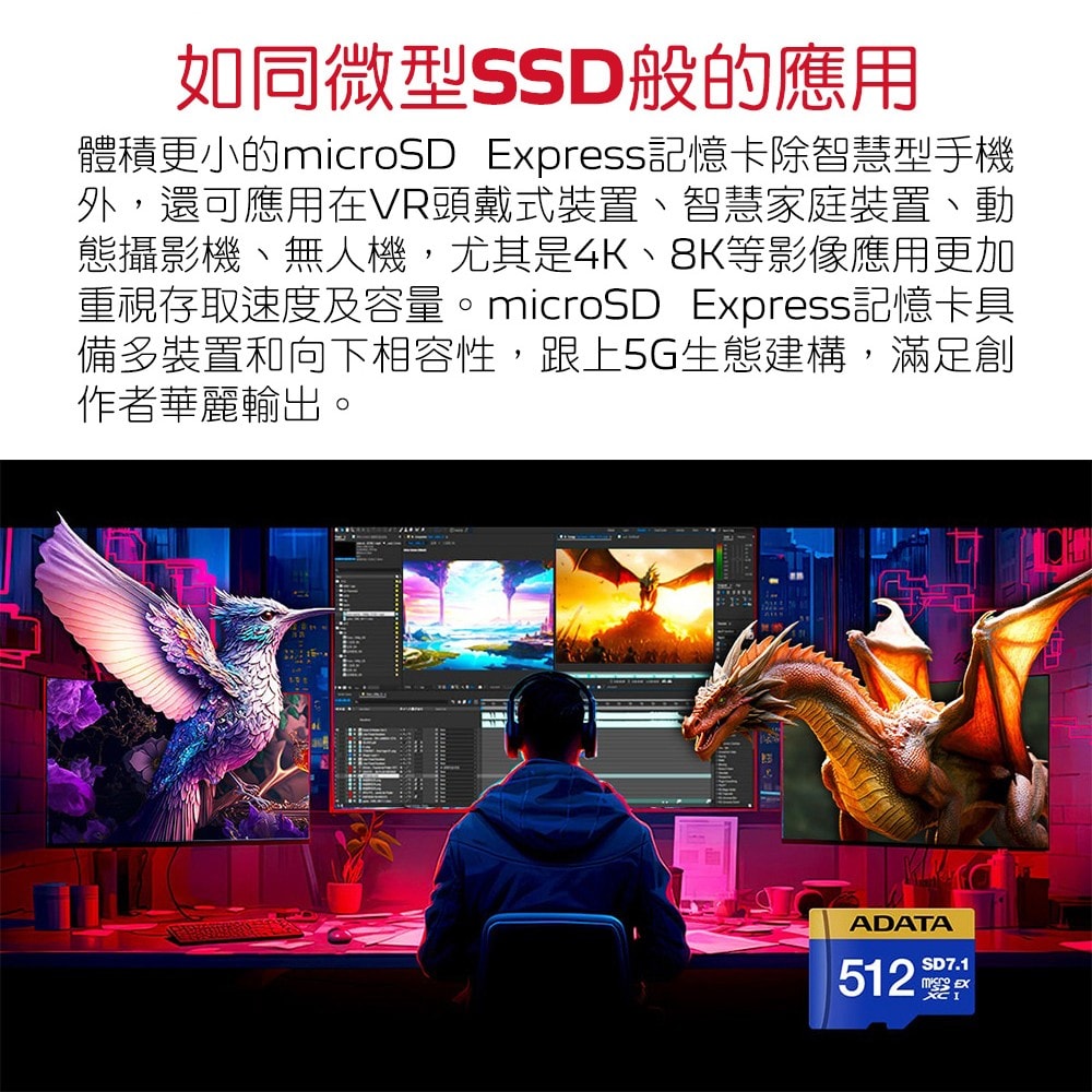 【ADATA 威剛】ADATA 威剛 NS2 Switch 2 主機專用 microSDXC Express 512G 記憶卡