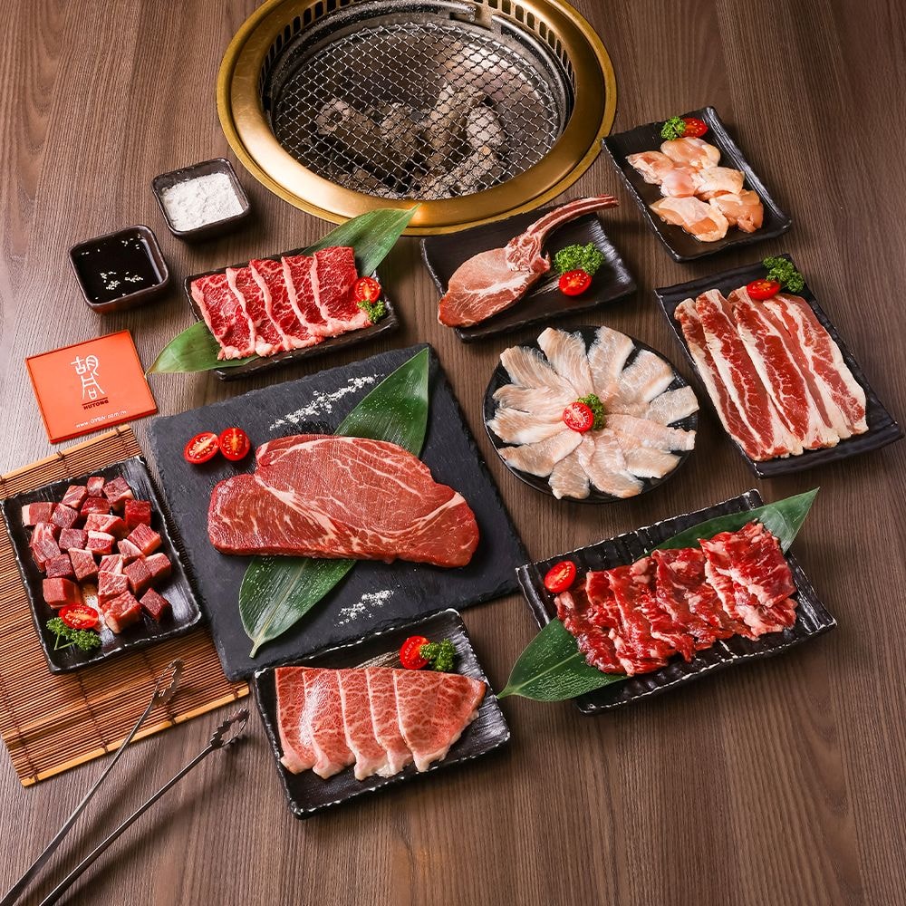 【橘焱胡同】頂級和牛澎湃燒烤組_送去骨雞腿肉100g