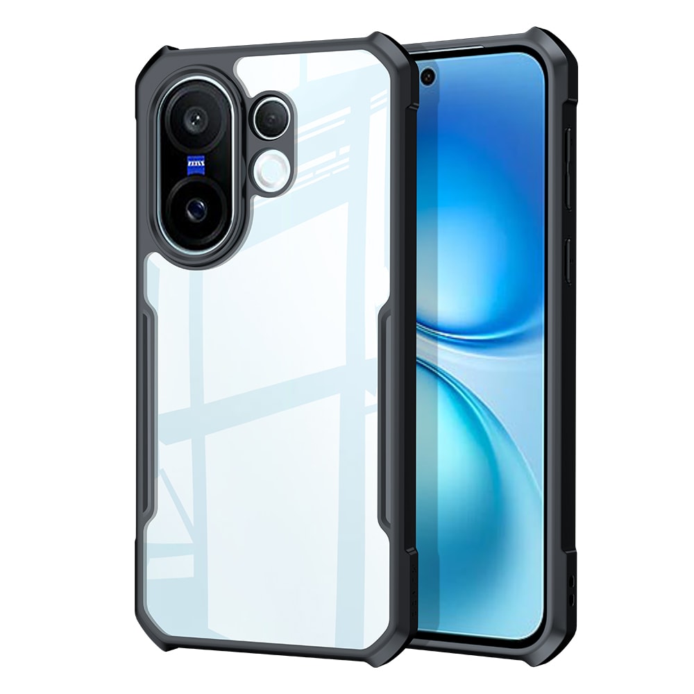 【XUNDD 訊迪】軍事防摔 vivo X200 FE 鏡頭全包覆 清透保護殼 手機殼(夜幕黑)