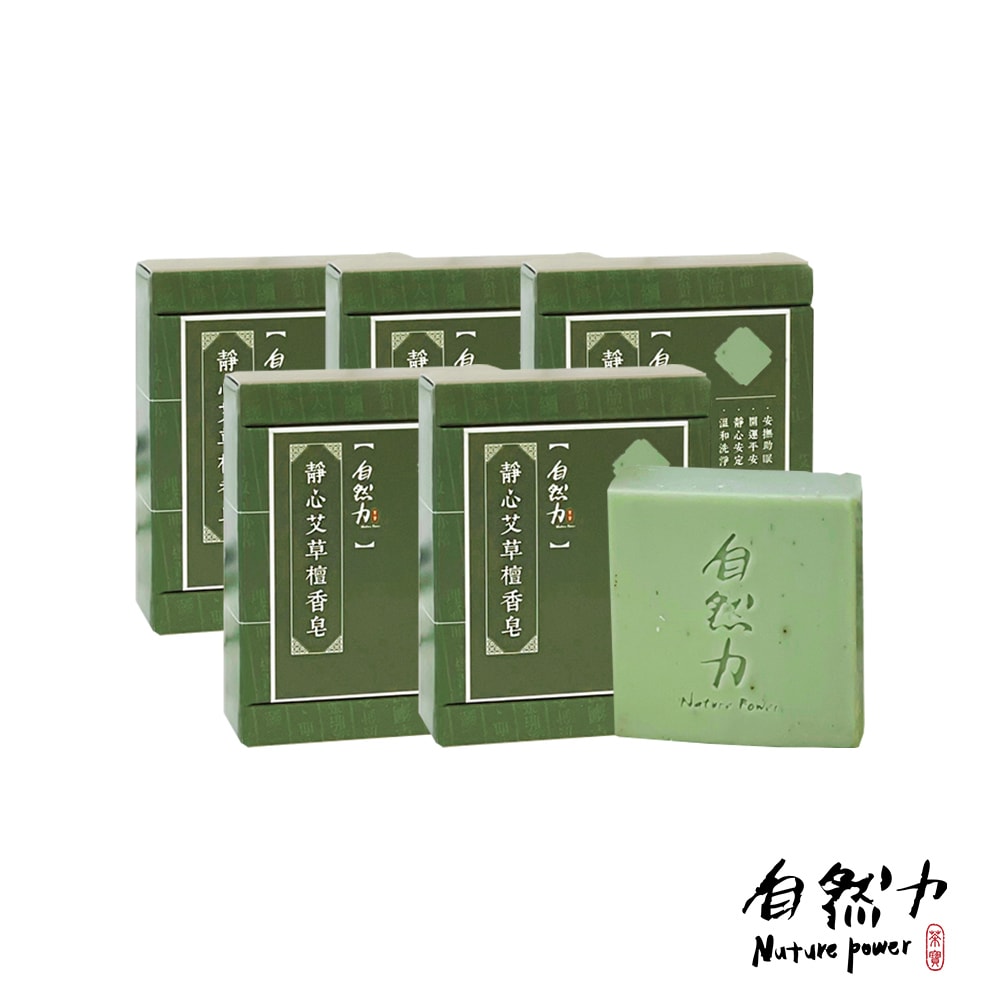 【TEAPOWER 茶寶】靜心艾草檀香皂100g (5入組)