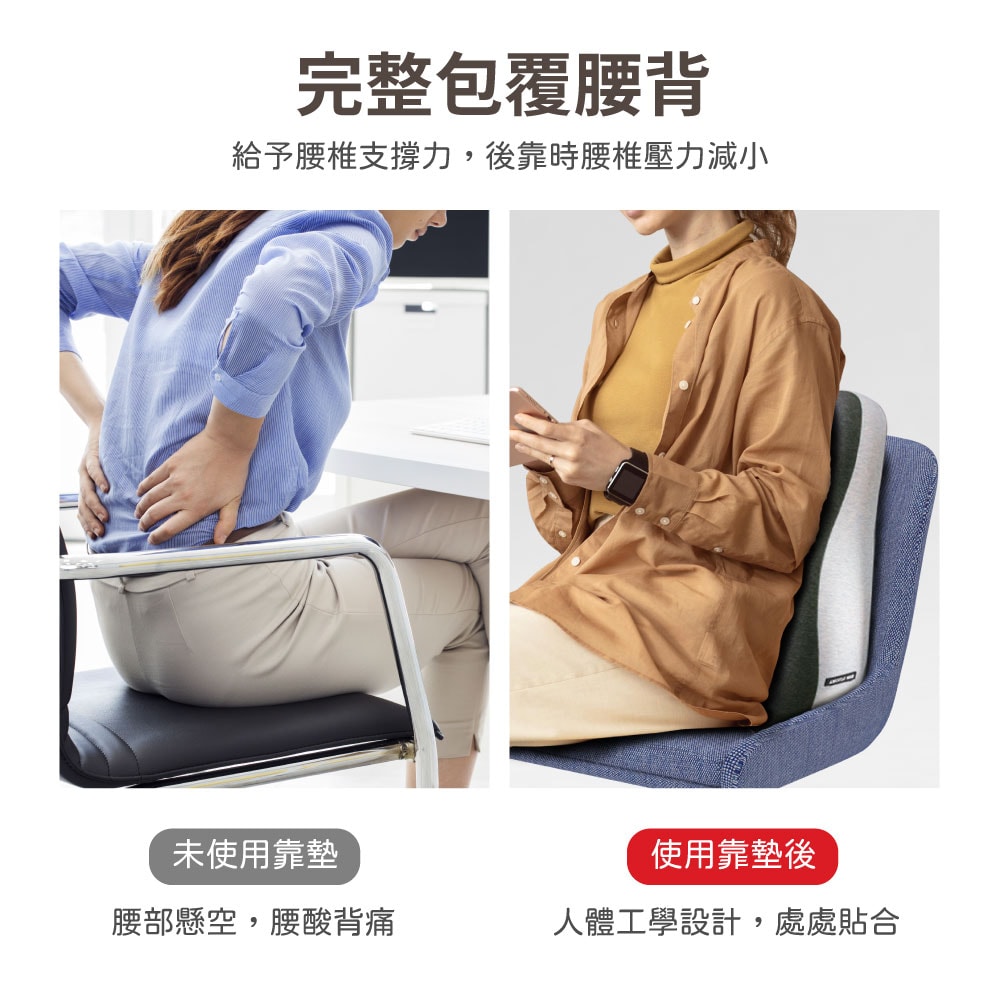 【寢室安居】釋壓慢回彈太空記憶棉坐墊/加高護腰靠墊-兩款可選