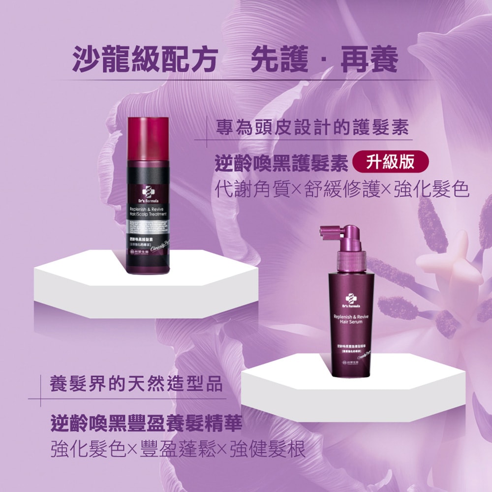 【Dr’s Formula 台塑生醫】逆齡喚黑洗髮精(柔韌保濕款/強韌豐盈款)580g*4入