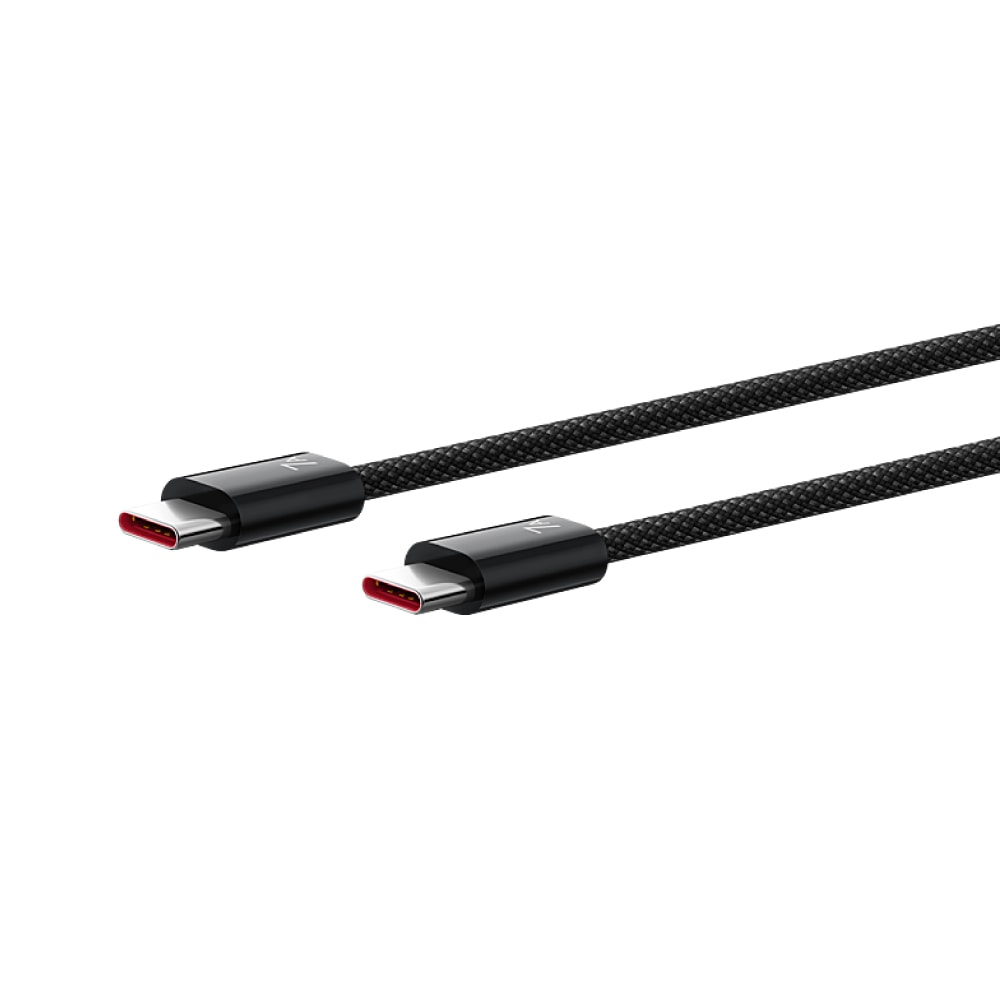 【HUAWEI 華為】原廠CC718 7A Type-C to Type-C 編織線 1.8m -黑 (支援140W超快充)