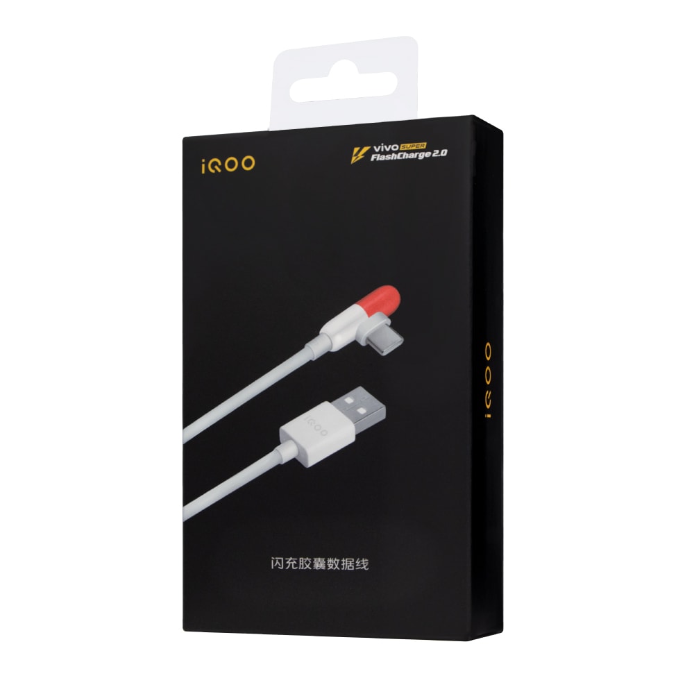 【vivo】原廠 iQOO 5A USB-A to Type-C 膠囊閃充充電線 1m -支援80W閃充 (盒裝)