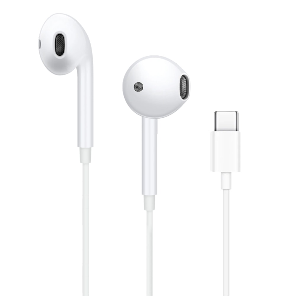 【vivo】原廠台灣公司貨 XE160 半入耳式 Type-C線控耳機 - 白色 (盒裝)