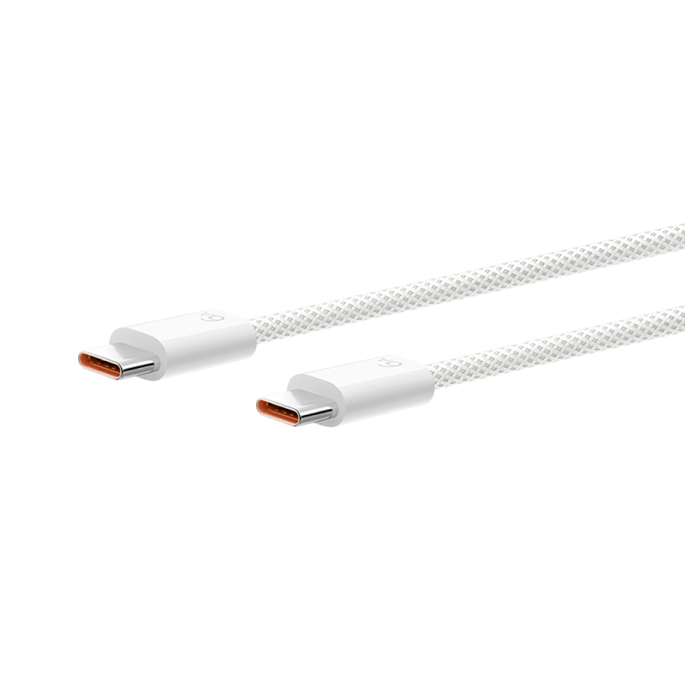 【HUAWEI 華為】原廠CC618 6A Type-C to Type-C 編織線 1.8m -白 (支援120W超快充)