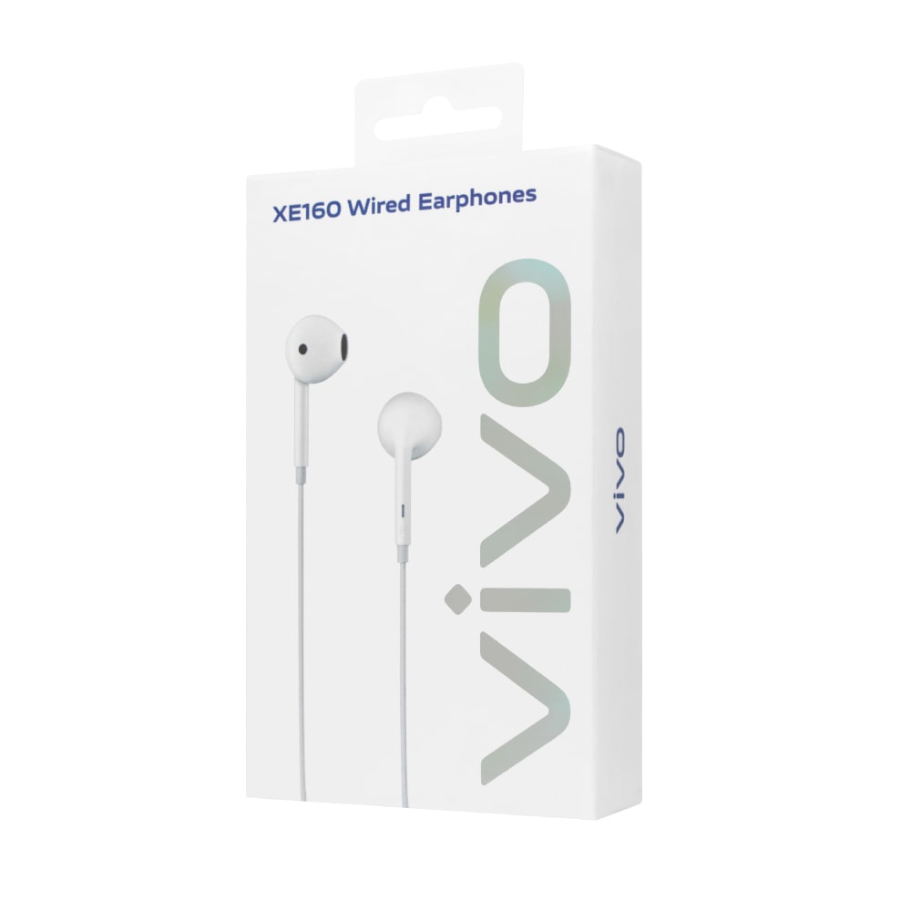 【vivo】原廠台灣公司貨 XE160 半入耳式 Type-C線控耳機 - 白色 (盒裝)