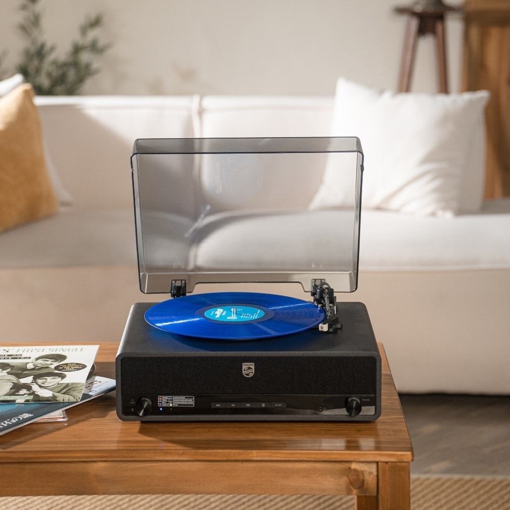 【Philips 飛利浦】百年紀念All-in-one黑膠唱片藍牙音箱-TAV3000