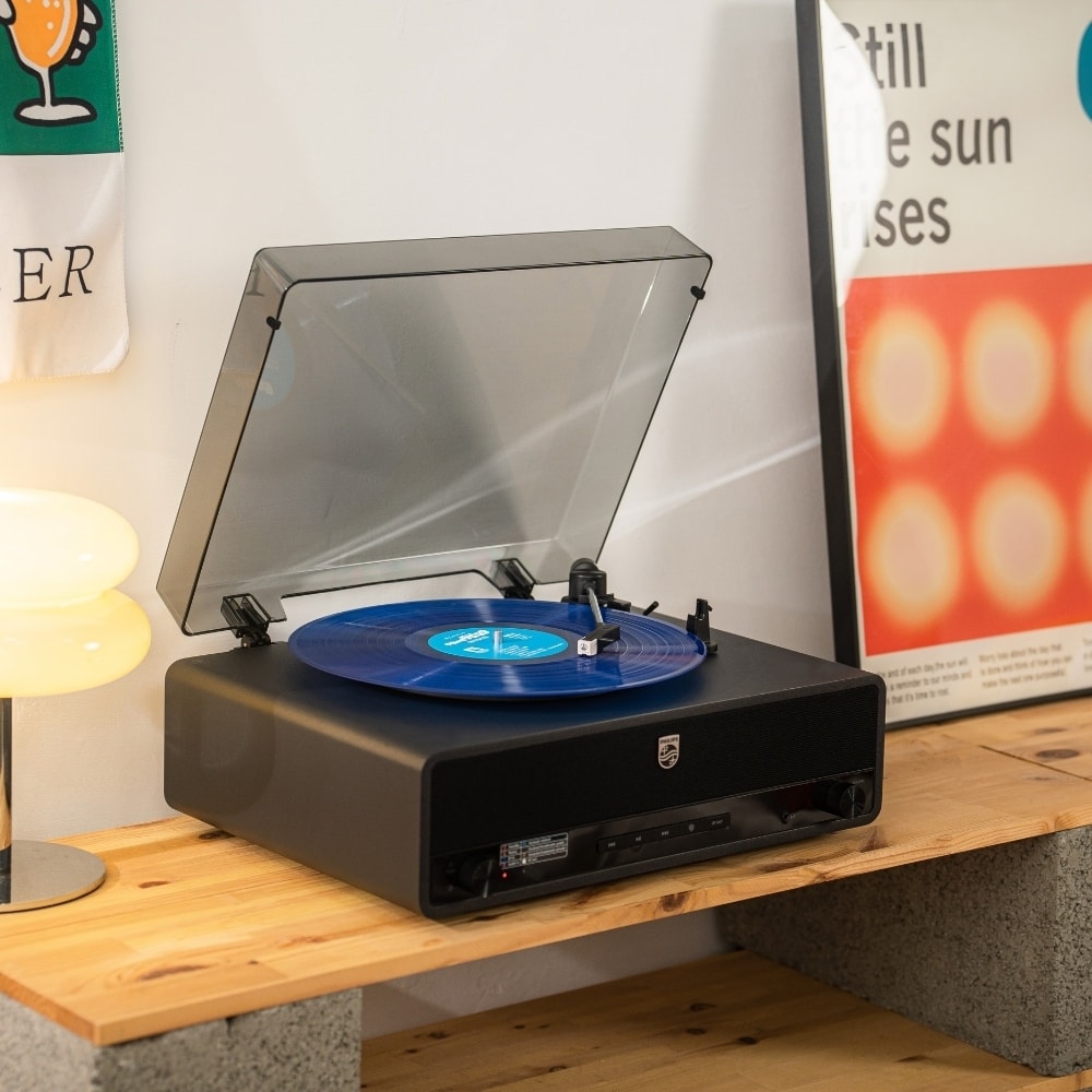 【Philips 飛利浦】百年紀念All-in-one黑膠唱片藍牙音箱-TAV3000