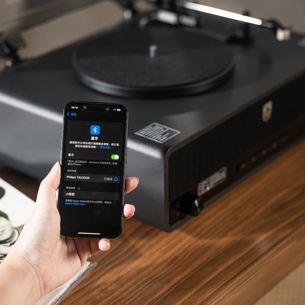 【Philips 飛利浦】百年紀念All-in-one黑膠唱片藍牙音箱-TAV3000