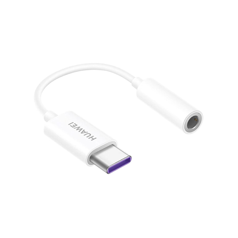 【HUAWEI 華為】原廠LOH-C00 Type-C to 3.5mm 耳機插孔轉接器 -白 (盒裝)