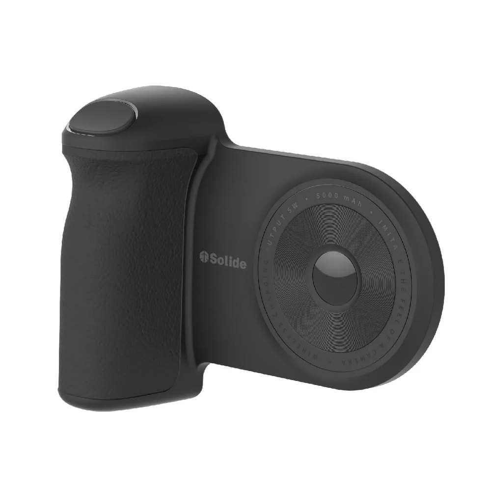 【SOLiDE】PiscesCam 雙魚座 磁吸支架握把行動電源 5000mAh 藍牙握把 磁吸行動電源 相機 旅遊 手機充電座 行動電源 藍牙快門 手機支架 行充 無線充電 自拍神器推薦 旅遊必備拍攝配件 vlog