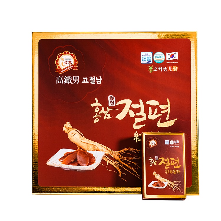 【高鐵男】【台灣總代理】高鐵男紅蔘蜜片(5包*1盒)/韓國進口/6年高麗蔘根/禮盒包裝/送禮首選/