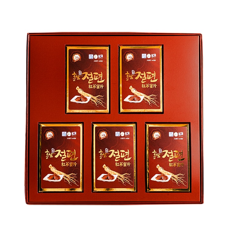 【高鐵男】【台灣總代理】高鐵男紅蔘蜜片(5包*1盒)/韓國進口/6年高麗蔘根/禮盒包裝/送禮首選/