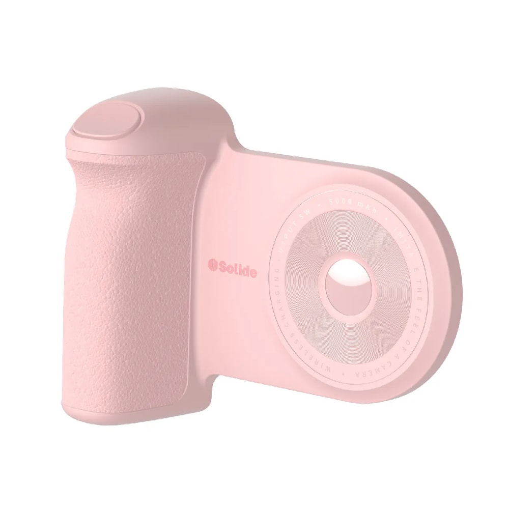 【SOLiDE】PiscesCam 雙魚座 磁吸支架握把行動電源 5000mAh 藍牙握把 磁吸行動電源 相機 旅遊 手機充電座 行動電源 藍牙快門 手機支架 行充 無線充電 自拍神器推薦 旅遊必備拍攝配件 vlog