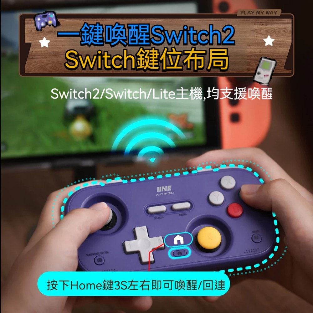 【Nintendo 任天堂】良值 NS2 Switch 2 復古卡片手把 喚醒版 復古灰 L1194 復古紫 L1195 迷你控制器