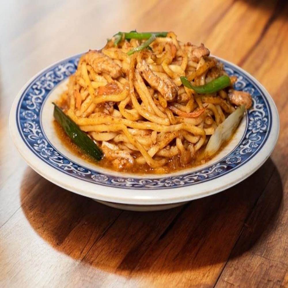 【媽咪廚房】沙茶肉絲炒麵x1包(300g/包)