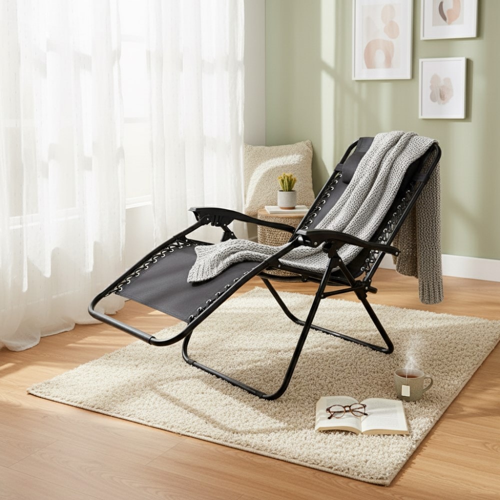 【AOTTO】無段式高承重透氣休閒躺椅