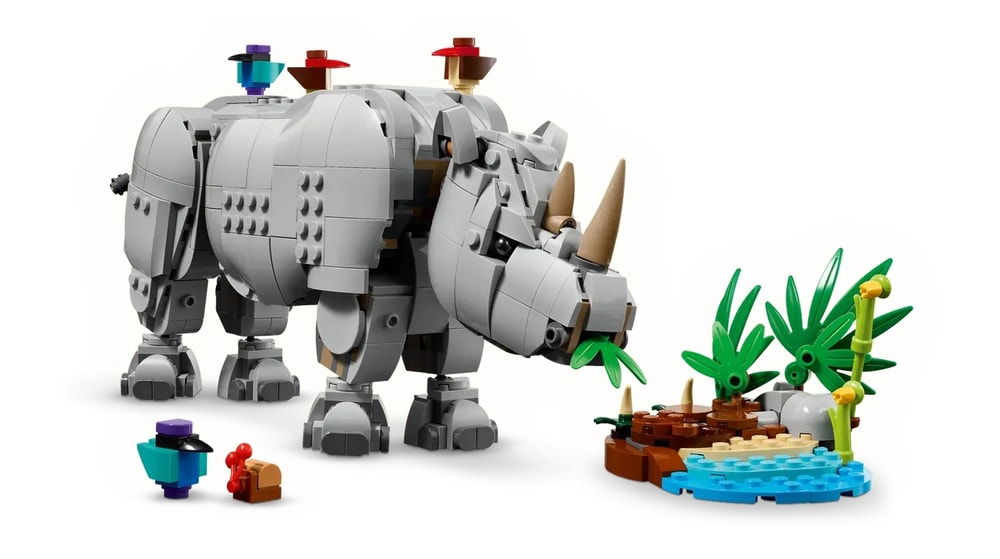 【LEGO 樂高】磚星球〡 31171 創意三合一系列 野生動物 雄壯犀牛和小鳥 Wild Animals: Majestic Rhino with Birds