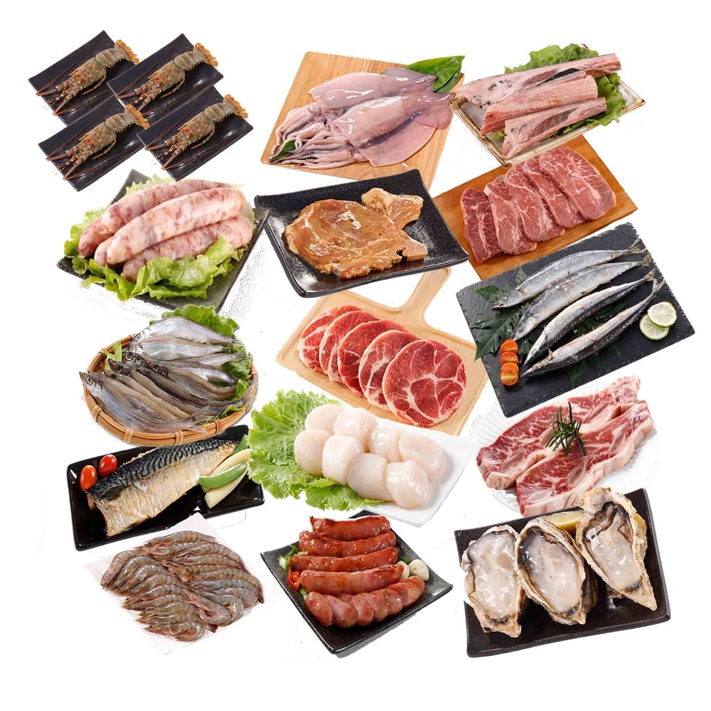 【華得水產】中秋烤肉22件組( 9-12人份)*加碼送鮪魚肚250g