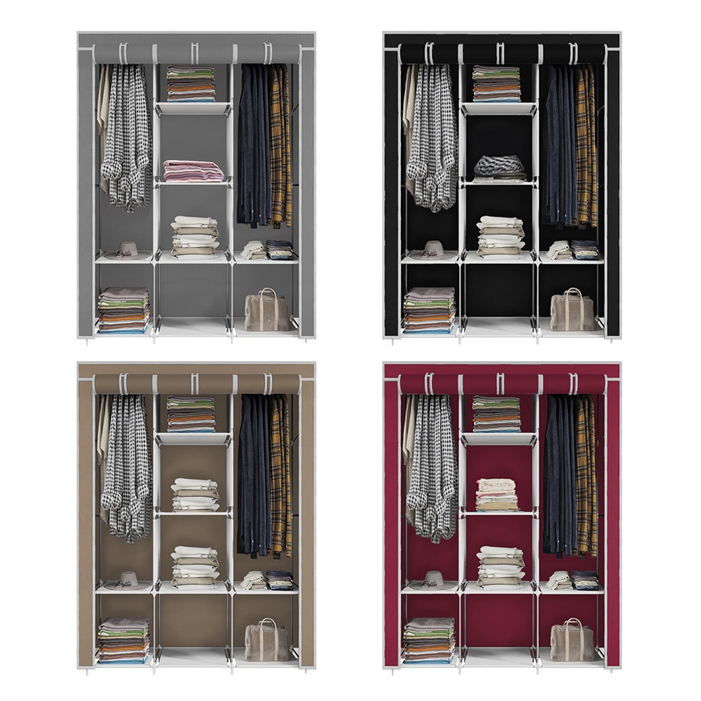 【VENCEDOR】預購-1/19出貨-簡易平價DIY 加大款支架加粗 布衣櫥 (寬128公分) 免運
