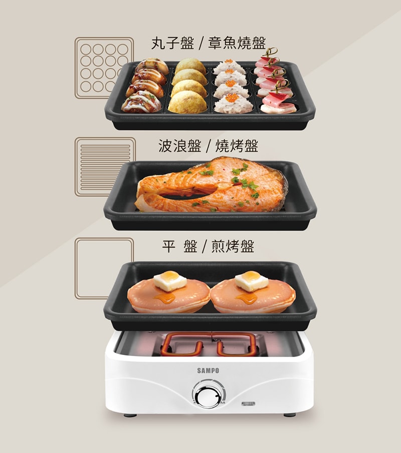 【SAMPO 聲寶】隨心變電烤盤TG-NA65C