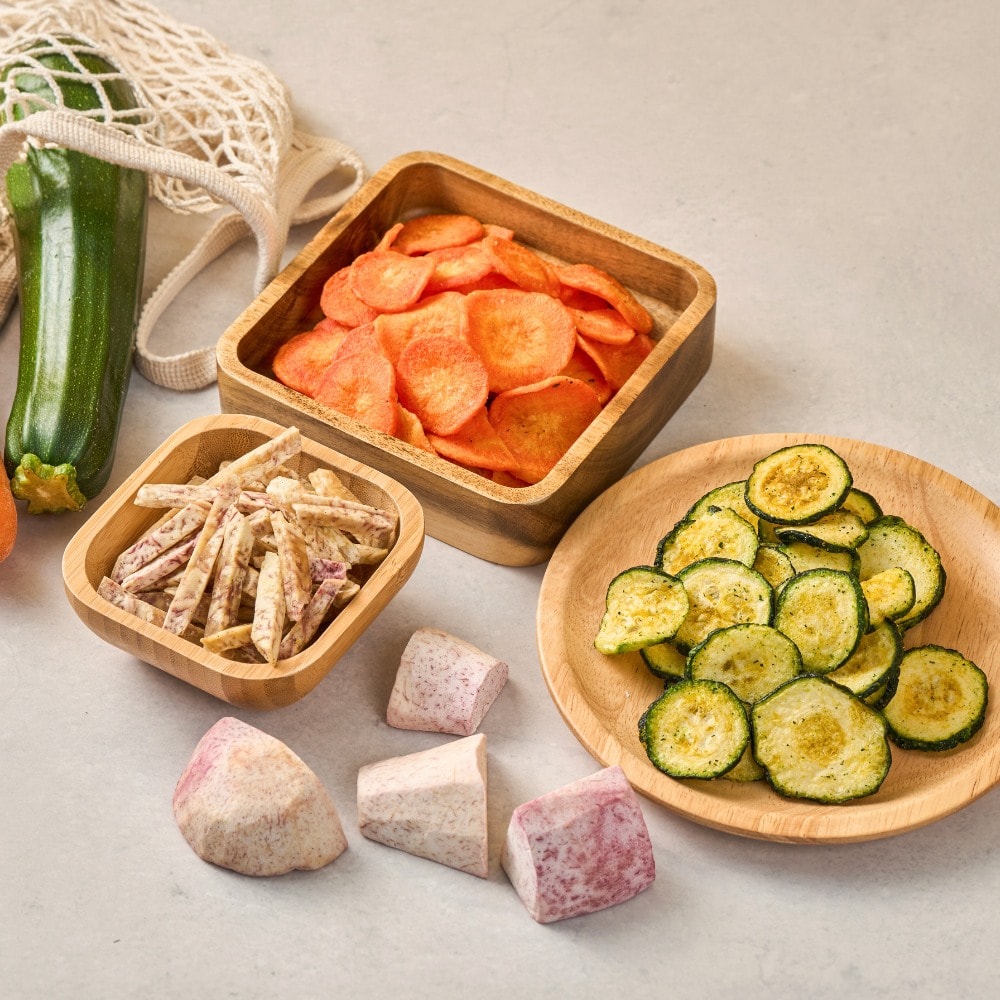 【永禎】禎蔬脆 | 蔬菜脆片 - 櫛瓜/芋頭/紅蘿蔔-3入組-(100g/包)