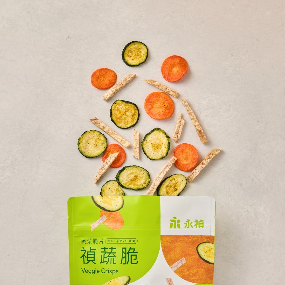 【永禎】禎蔬脆 | 蔬菜脆片 - 櫛瓜/芋頭/紅蘿蔔-3入組-(100g/包)