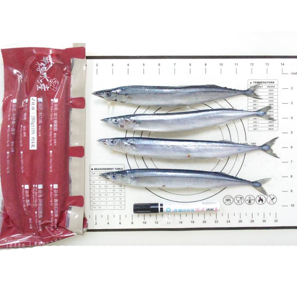 【華得水產】台灣秋刀魚4包組(280g 約3-4尾/包)