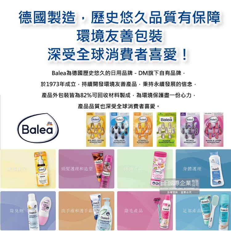 【德國 DM Denkmit】Balea芭樂雅緊緻肌膚鎖水保濕精華油時空膠囊1mlx7顆/片