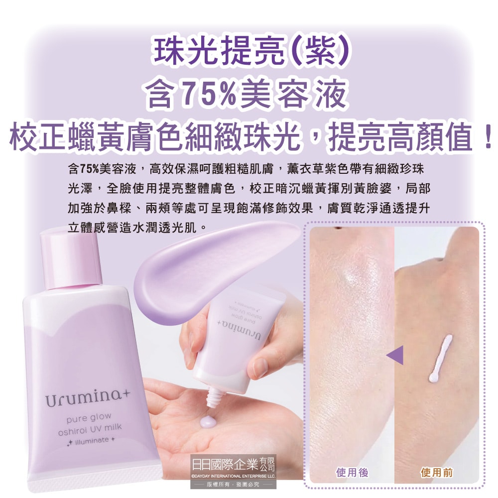 【KOSE 高絲】Urumina+晨間潤澤隔離霜SPF50+ 35gx1入/袋